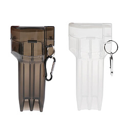 Boîte de Flèchette , Cas Flèchette , 2pcs Boîte de Rangement pour Flèchette Accessoire Jeu de Flèchette Transparent Avec Mousqueton