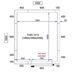 Chambre Froide Positive Pro Line - Hauteur 2200 mm - Combisteel