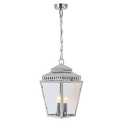 Elstead Lighting Lanterne de chaîne de plafond extérieure à 3 ampoules nickel poli IP44, E14