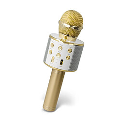 Microphone Karaoke bluetooth haut parleur ozzzo Gold Or pour Samsung Galaxy Tab S5e 