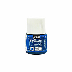 Pebeo Peinture textile Setacolor opaque effet métallique - Bleu électrique - 45 ml