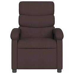 Acheter Maison Chic Fauteuil de massage inclinable,Fauteuil luxe de relaxation Marron foncé Tissu -MN26467