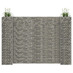 Maison Chic Jardinière à gabion,Bac à fleurs - pot de fleur en H Fil d'acier 260x40x200 cm -GKD27024