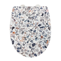 WENKO Abattant WC thermoplast design Terrazzo - Gris