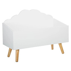 Atmosphera, Createur D'Interieur Coffre de rangement enfant Nuage - Longueur 58 cm - Blanc