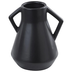 Beliani Vase à fleurs FERMI fait à la main Céramique 20 cm Noir