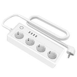 Yonis Prise Connectée WiFi 4 Ports USB 4 Prises EU