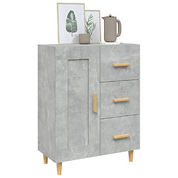 Acheter Maison Chic Buffet,Meuble de Rangement,commode pour salon,Cuisine Gris béton 69,5x34x90 cm Bois d'ingénierie -MN40599