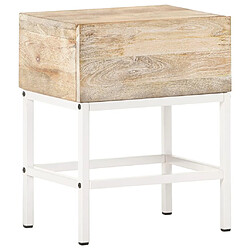 Maison Chic Table de chevet, Table de Nuit, Meuble de Rangement 40x30x50 cm Bois de manguier massif