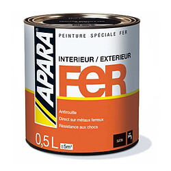 Peinture Fer Satin - APARA-0.5 litre-Blanc