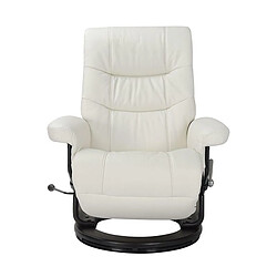 Acheter MY NEW DESIGN MAX - Fauteuil de Relaxation Design en Cuir Blanc