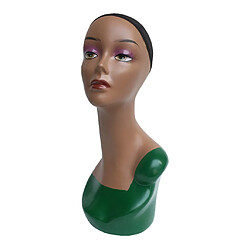 Mannequin Femme Mannequin Tête Modèle Perruque Bijoux Lunettes Présentoir Vert