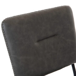 Avis Mes Tabouret de bar 43x59x98 cm en PU et métal gris