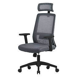 ML-Design Chaise de bureau gaming d'ordinateur ergonomique pivotante avec roulettes gris 