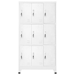 vidaXL Armoire à casier avec 9 compartiments Acier 90x45x180 cm Gris