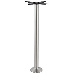 Avis Alterego Pied de table 'PIKET' 110 cm en métal brossé à base ronde