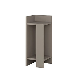 Toilinux Table de chevet Elos gauche 27 cm - Taupe