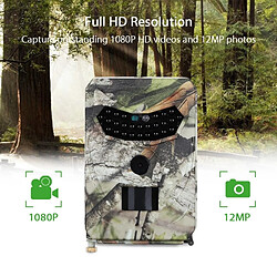 Acheter Wewoo Caméra de chasse 1MP IP54 imperméable de traînée de de sécurité de vision nocturne IRprogramme Sunplus 1628grand angle de 120 degrésangle de détection de PIR de 100 degrés