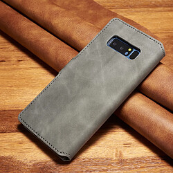 Etui en PU style rétro gris pour votre Samsung Galaxy Note 8