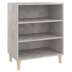 Maison Chic Buffet,Meuble de Rangement,commode pour salon,Cuisine Gris béton 57x35x70 cm Aggloméré -MN69986