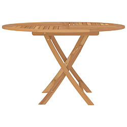 Avis vidaXL Table pliable de jardin Ø 110x75 cm bois massif de teck