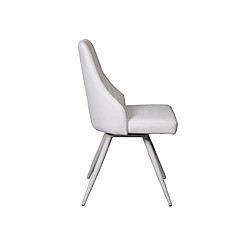 Inside 75 Lot de 2 chaises design FREEWAY WHITE pivotant à 180° assise polyuréthane blanc