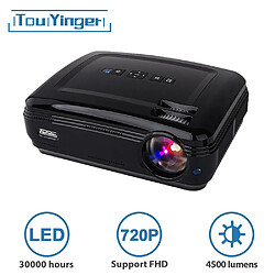 Universal 4500 Lumens 1280 * 768 Données LED Afficher le projecteur TV HD VGA USB 720P Accueil Cinema Beamer Support 1080P Vidéo Full HD | Projecteurs LCD