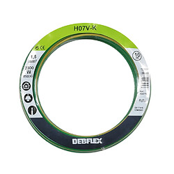 Debflex BOBINOT H07V-K 1,5 10M JAUNE / VERT BOBINOT CÂBLE SOUPLE H07V-K 1,5MM² 10 MÈTRES JAUNE / VERT