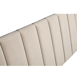 Acheter Meubler Design Lit Design Sommier Velours Pied Or Auster - Velours Beige - 180x200