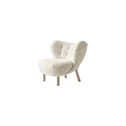 Andtradition Fauteuil Little Petra VB1 - Chêne, blanc huilé - Sheepskin Moonlight 