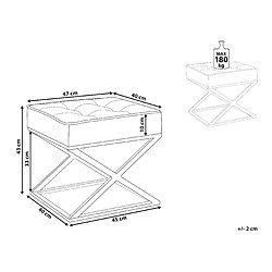 Avis Beliani Tabouret en similicuir orange MURDO