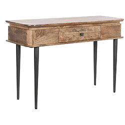 Avis Pegane Table console en bois de manguier naturel et métal noir - Longueur 116 x Profondeur 40 x hauteur 77 cm