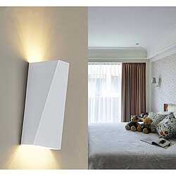 Stoex Lot de 2 Applique Murale 10W LED Intérieur Lampe Décorative Moderne Créatif Originale Éclairage Design Lumiaire Aluminium Blanc pour Chambre Maison Couloir Salon - Blanc Chaud