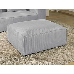 Lisa Design Stella - pouf en velours côtelé - style contemporain Stella - pouf en velours côtelé - style contemporain - Gris clair