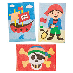 Baker Ross Illustrations pirates en sable coloré (lot de 8) que les enfants pourront décorer et exposer.