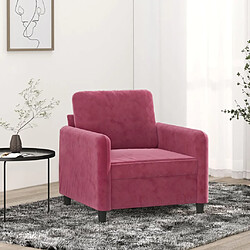 vidaXL Fauteuil Rouge bordeaux 60 cm Velours