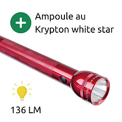 Lampe torche Maglite Xenon Flashlight S6D 6 piles Type D 49 cm - Rouge