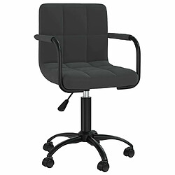 Maison Chic Chaise Gaming | Chaise pivotante de bureau Ergonomique Fauteuil Noir Velours -GKD84409