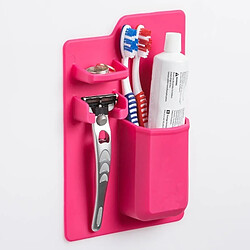 Wewoo Silicone Porte-brosse à dents Salle rose de bain Organisateur Stockage Mighty Dentifrice Rasoir