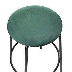 Beliani Tabouret de bar Set de 2 Velours Vert émeraude MORTON pas cher