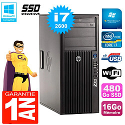 PC HP WorkStation Z210 Tour Core i7-2600 RAM 16Go SSD 480Go Graveur DVD Wifi W7 · Occasion 