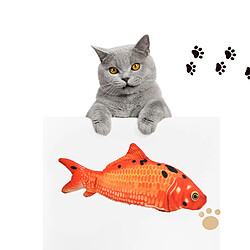 Jouets De Chat En Mouvement Poisson Électrique Réaliste Flopping Wiggle Poisson Carpe Rouge