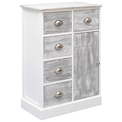 Avis Maison Chic Buffet commode,console avec 10 tiroirs pour rangement Gris 113x30x79 cm Bois -MN35348