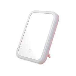 Miroir de maquillage pliant avec lampe LED de bureau miroir de bureau pratique pour remplir le dortoir de beauté léger miroir-rose