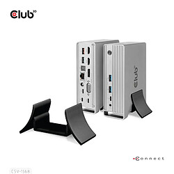 Club 3D CLUB3D CSV-1568 station d'accueil USB 3.2 Gen 2 (3.1 Gen 2) Type-C Métallique