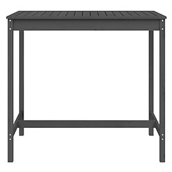 Avis vidaXL Table de jardin gris 121x82,5x110 cm bois massif de pin