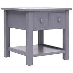 Maison Chic Table d'appoint | Table Basse Gris 40x40x40 cm Bois de Paulownia -GKD16810