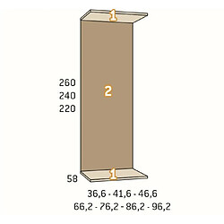 Acheter Inside 75 Dressing ouvert 2 côtés modules intérieurs personnalisable couleur Tundra Habana hauteur 240 cm