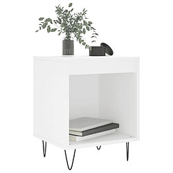 Avis Maison Chic Table de chevet,Table de nuit,Table d'appoint pour salon Blanc 40x35x50 cm Bois d’ingénierie -MN56751