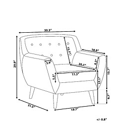 Avis Beliani Fauteuil Gris clair MOTALA